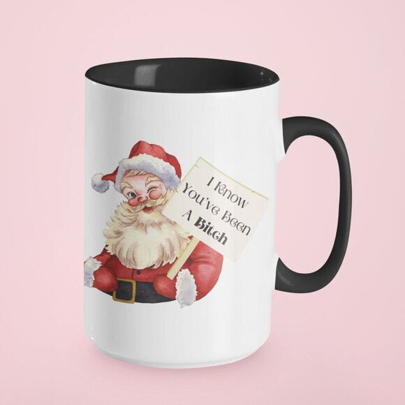 I Know You've Been A Bi!ch, Funny Christmas Mug, Stocking Stuffer, Secret Santa - Picture 2 of 6